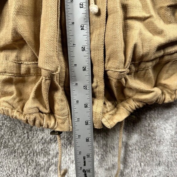 Free People Jacket Medium Womens Beige Canvas Hooded Cago Sweater - Picture 5 of 7